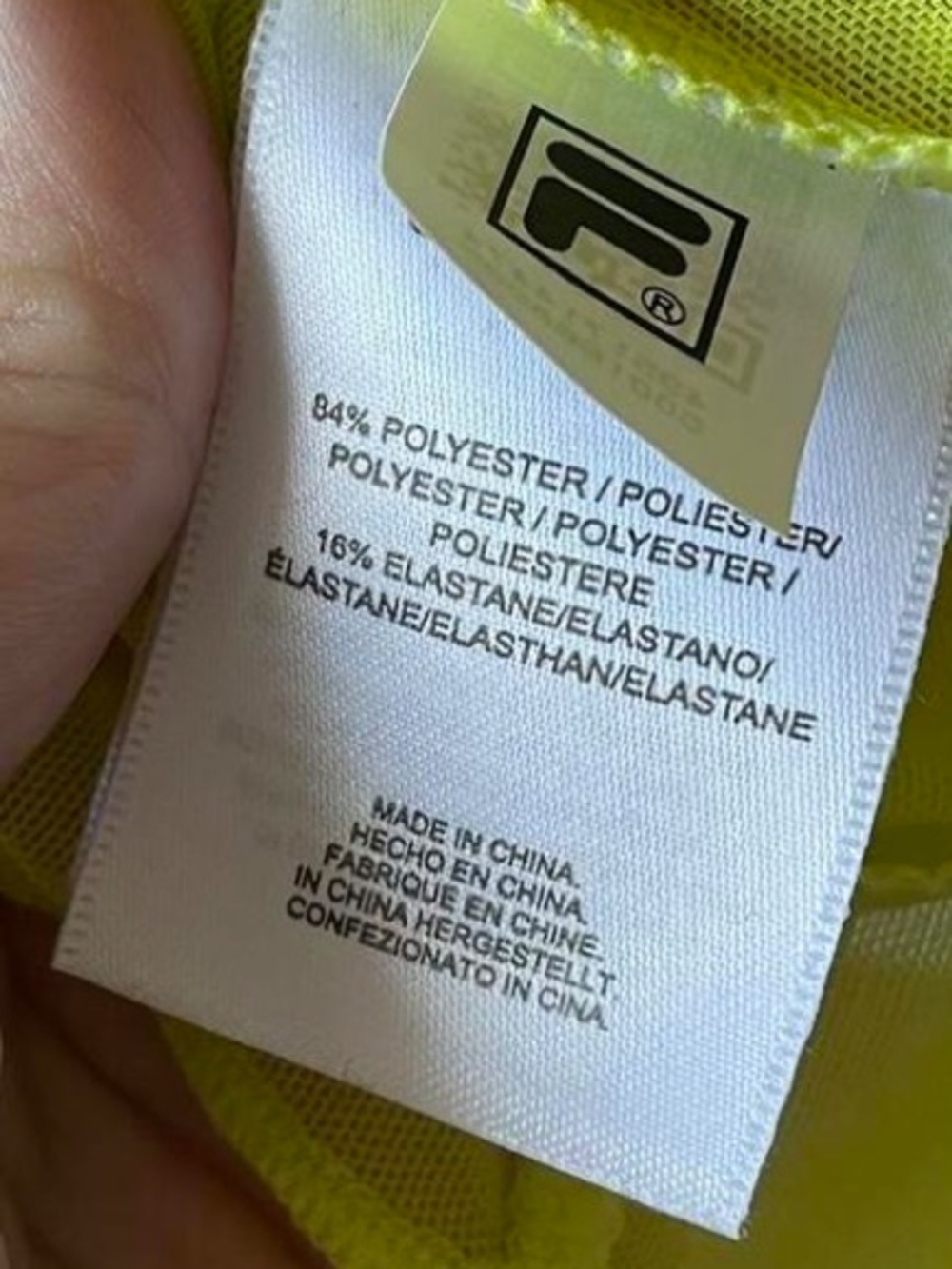 Fila Neon Yellow Mesh Crop Top - Picture 6 of 6